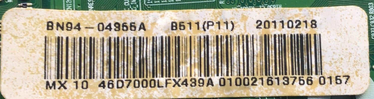MAIN PARA TV SAMSUNG / NUMERO DE PARTE BN94-04355A / BN41-01622A / BN97-05202A / BN9404355A / SUSTITUTA BN94-04355J / PANEL LTJ460HQ01-J / MODELO UN46D7000LFXZA H301	 - Imagen 2